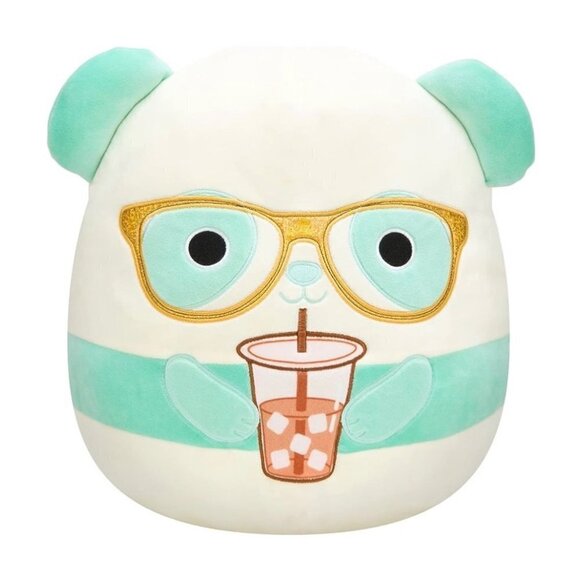 Squishmallows Original 14-inch Sissy Teal Panda with Glasses Large ultrasoft Jaz - Picture 1 of 11